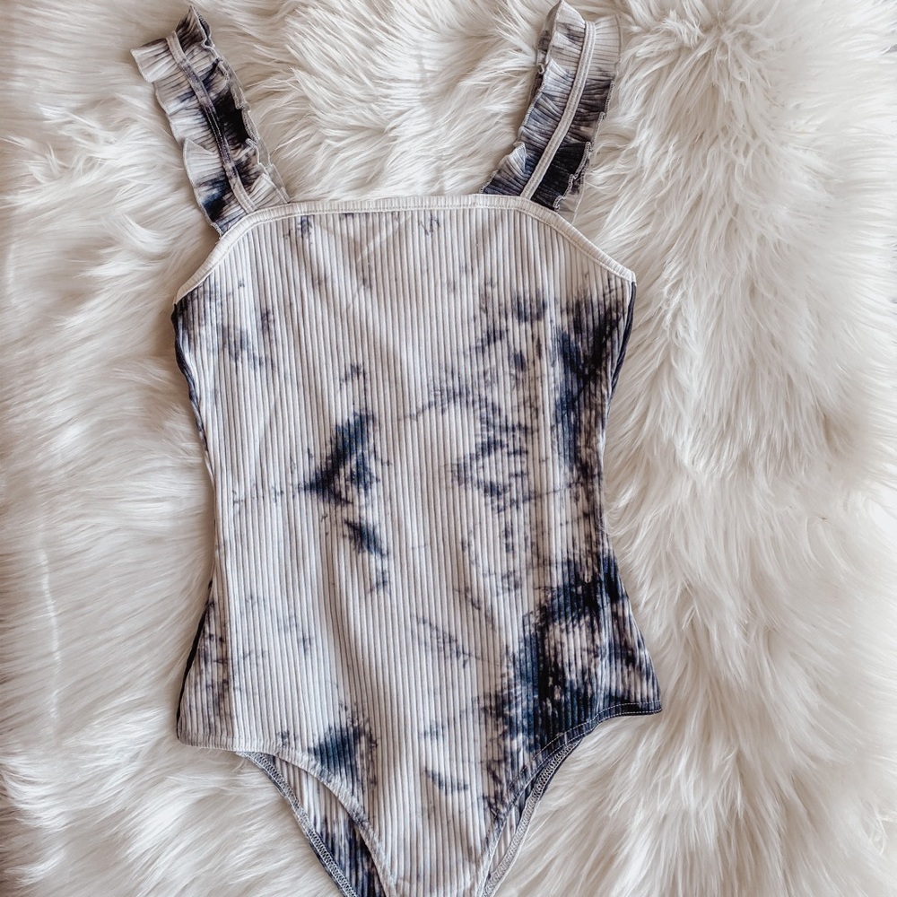 Ribbed tie dye bodysuit